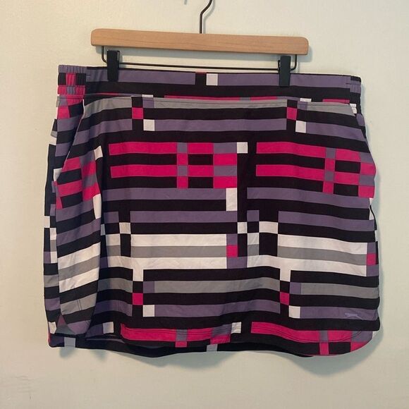 Slazenger Golf Pink & Gray Colorblock Golf Mini Skort Size XXL - Picture 1 of 6